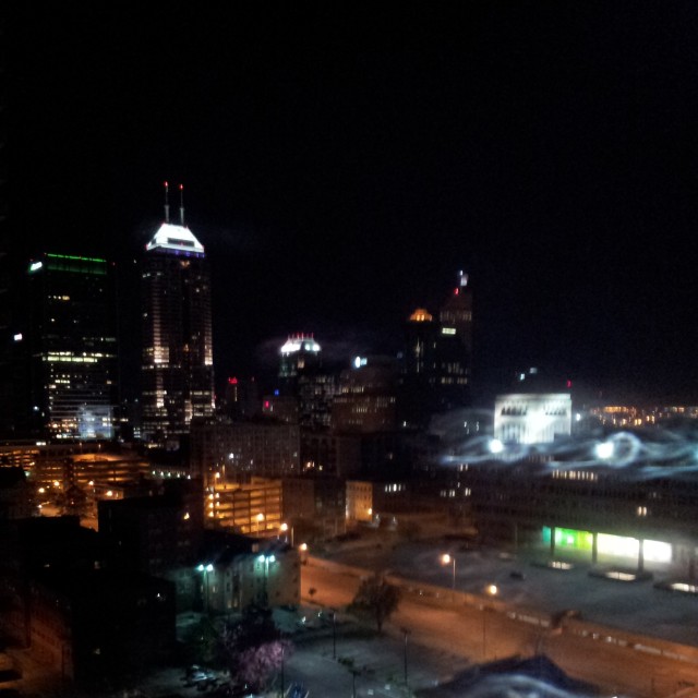 Apartment view of Downtown Indy